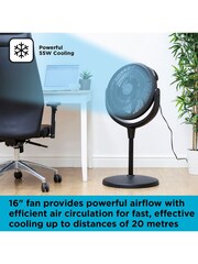 Black & Decker White 16 Inch High Velocity Power Stand Fan - Image 10 of 12