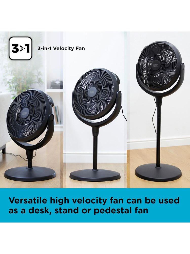Black & Decker White 16 Inch High Velocity Power Stand Fan - Image 12 of 12