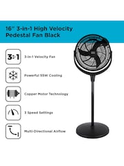 Black & Decker White 16 Inch High Velocity Power Stand Fan - Image 2 of 8