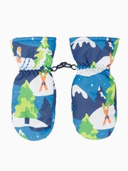 Frugi Blue Snow and Ski Mittens Gloves - Image 1 of 4