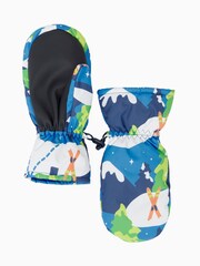 Frugi Blue Snow and Ski Mittens Gloves - Image 2 of 4