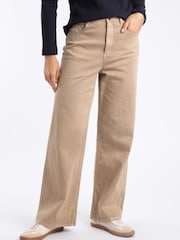 Weird Fish Brown Cora Wide Leg Denim Jeans - Image 2 of 7