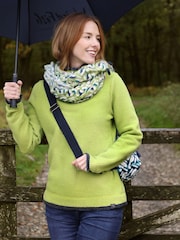 Lichtgroen - Weird Fish Beye Quarter Zip Grid Fleece - Afbeelding 1 van 7