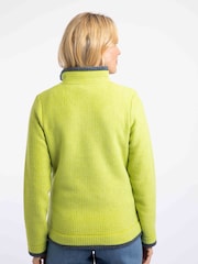 Lichtgroen - Weird Fish Beye Quarter Zip Grid Fleece - Afbeelding 3 van 7