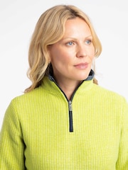 Lichtgroen - Weird Fish Beye Quarter Zip Grid Fleece - Afbeelding 5 van 7
