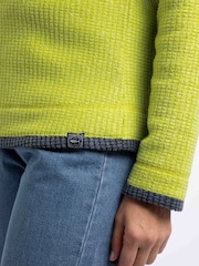 Lichtgroen - Weird Fish Beye Quarter Zip Grid Fleece - Afbeelding 6 van 7