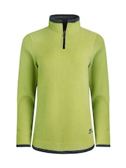 Lichtgroen - Weird Fish Beye Quarter Zip Grid Fleece - Afbeelding 7 van 7