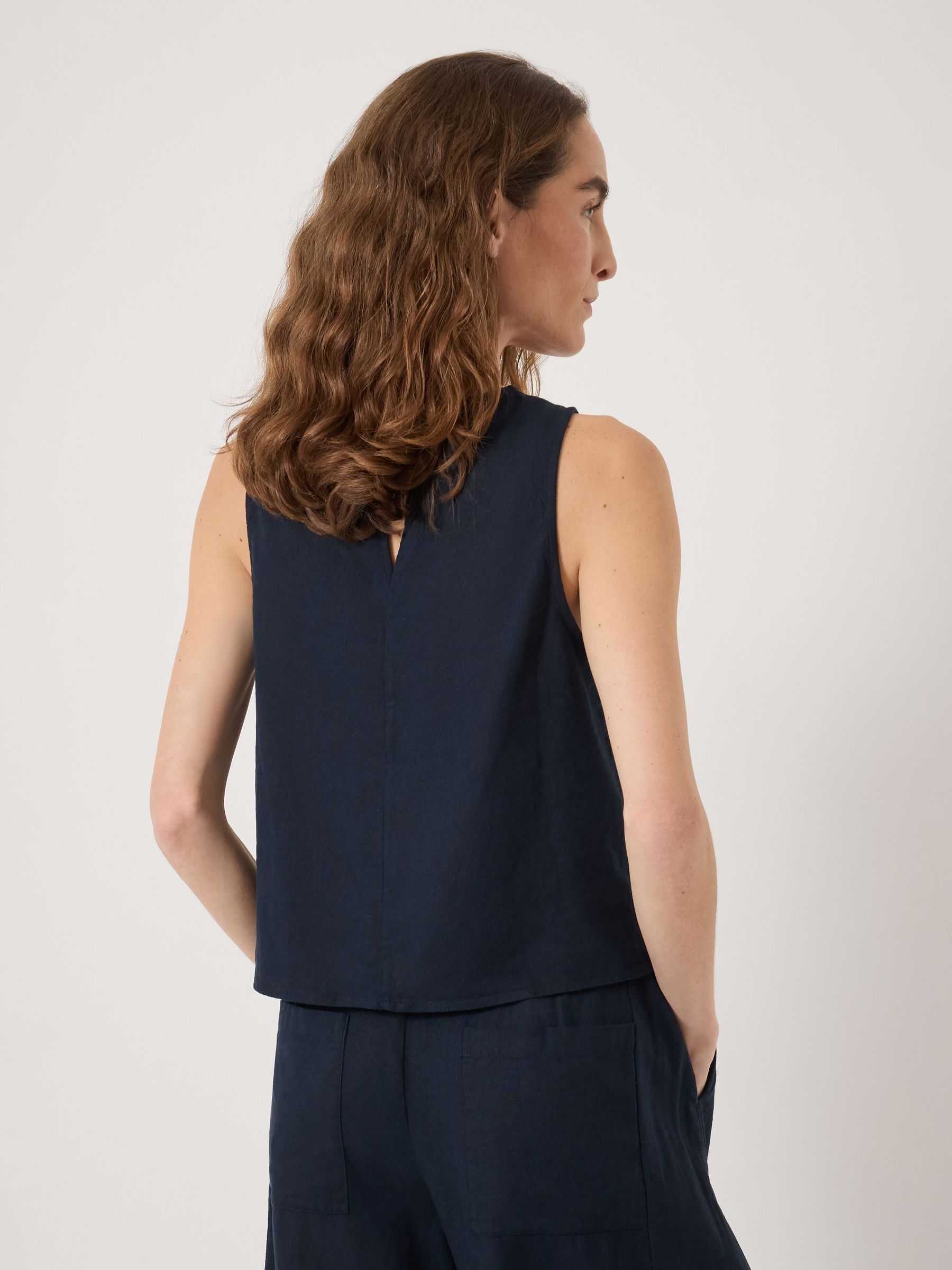 Buy Hush Blue Maggie Twist Front Linen Top from Next USA