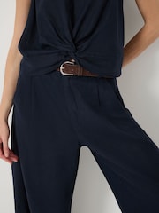 Hush Blue Maggie Twist Front Linen Top - Image 6 of 8