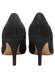 Lotus Black Stiletto-Heel Pointed Toe Court Shoes - Image 3 of 4