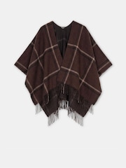 Accessorize Çek Printli Örgü Ponçosu - 1şəkildən 1 şəkil