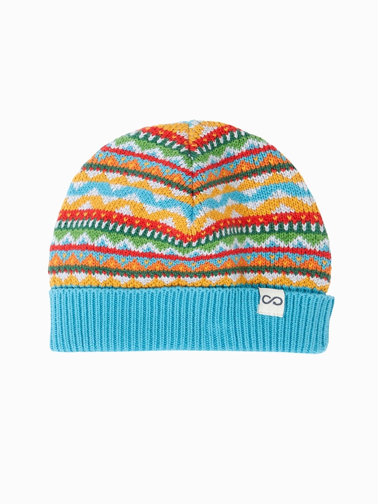 Frugi Blue Noa Fairisle Hat - Image 1 of 3
