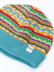 Frugi Blue Noa Fairisle Hat - Image 2 of 3