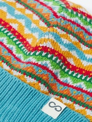 Frugi Blue Noa Fairisle Hat - Image 3 of 3