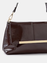 Accessorize Fold Over Patent Faux Leather Shoulder Bag - 2şəkildən 2 şəkil