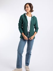 Vert - Sweat-shirt à capuche zippé macaroni Chicoa Weird Fish - Image 4 de 8