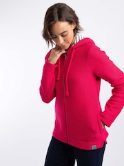 Rouge - Sweat-shirt à capuche zippé macaroni Chicoa Weird Fish - Image 4 de 8