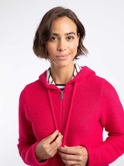Rouge - Sweat-shirt à capuche zippé macaroni Chicoa Weird Fish - Image 5 de 8