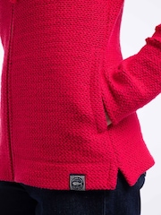 Rouge - Sweat-shirt à capuche zippé macaroni Chicoa Weird Fish - Image 6 de 8
