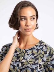 Weird Fish Aqua Blue Pinto Printed Jersey Top - Image 4 of 7