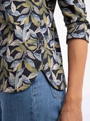 Weird Fish Aqua Blue Pinto Printed Jersey Top - Image 5 of 7