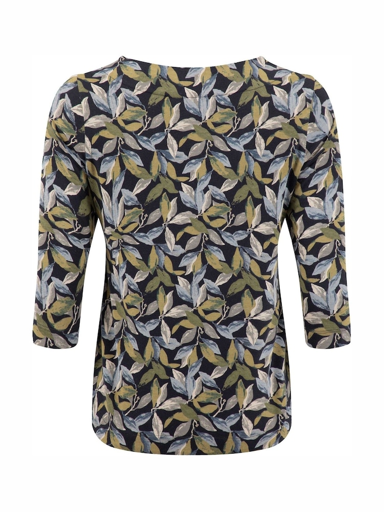 Weird Fish Aqua Blue Pinto Printed Jersey Top - Image 7 of 7 Weird Fish Aqua Blue Pinto Printed Jersey Top - Image 7 of 7