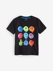 Black Short Sleeve Graphic T-Shirt (3-16yrs) - Image 1 of 3