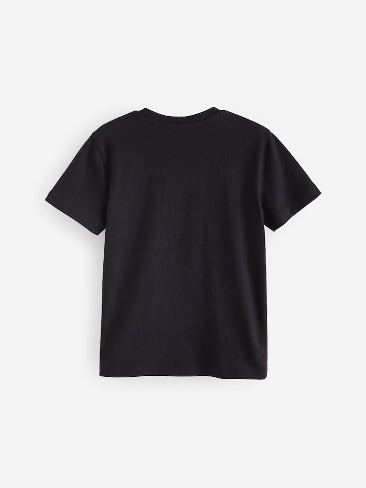Black Short Sleeve Graphic T-Shirt (3-16yrs) - Image 2 of 3