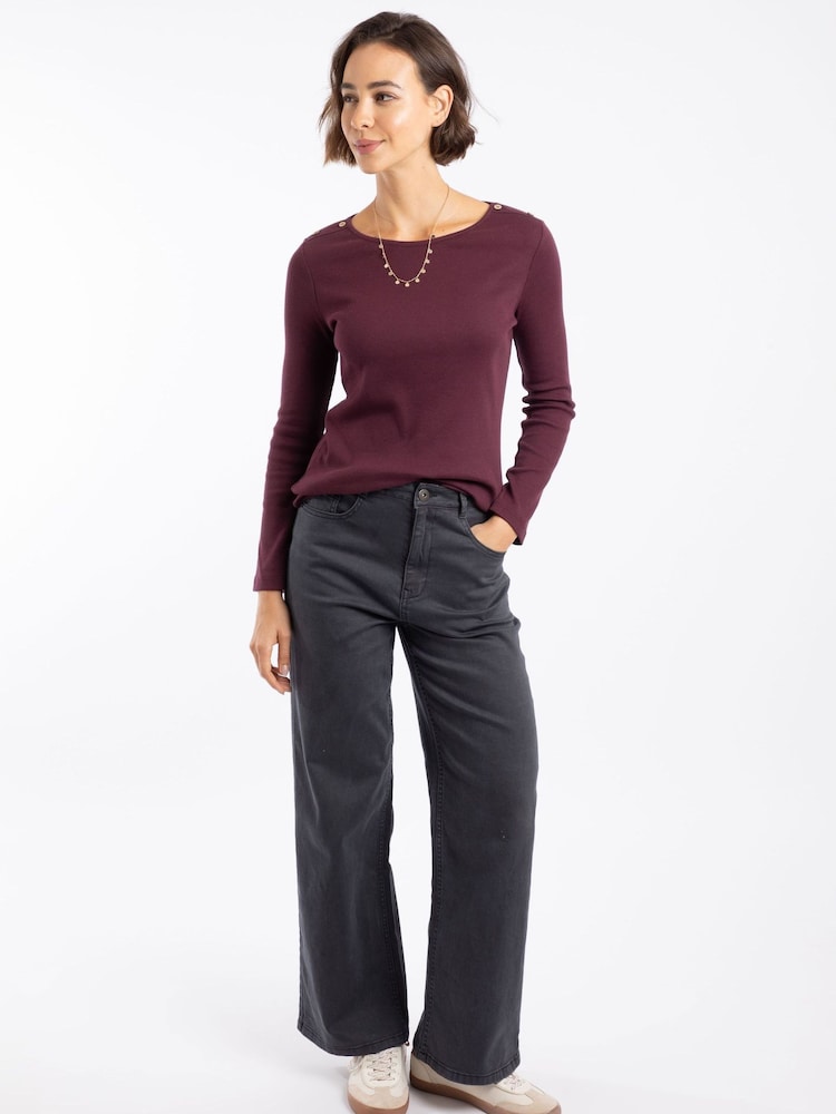 Weird Fish Black Cora Wide Leg Denim Jeans - Image 1 of 7 Weird Fish Black Cora Wide Leg Denim Jeans - Image 1 of 7