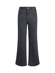 Weird Fish Black Cora Wide Leg Denim Jeans - Image 6 of 7