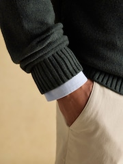 Joules Jonty Green Intarsia Crew Knit Jumper - Image 7 of 9