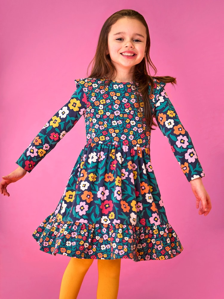 Frugi Blue Nivitha Skater Dress - Image 1 of 5 Frugi Blue Nivitha Skater Dress - Image 1 of 5