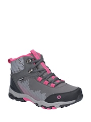Ducklington Grey Lace-Up Hiking Waterproof Walking Boots - Image 2 of 4