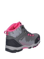 Ducklington Grey Lace-Up Hiking Waterproof Walking Boots - Image 3 of 4