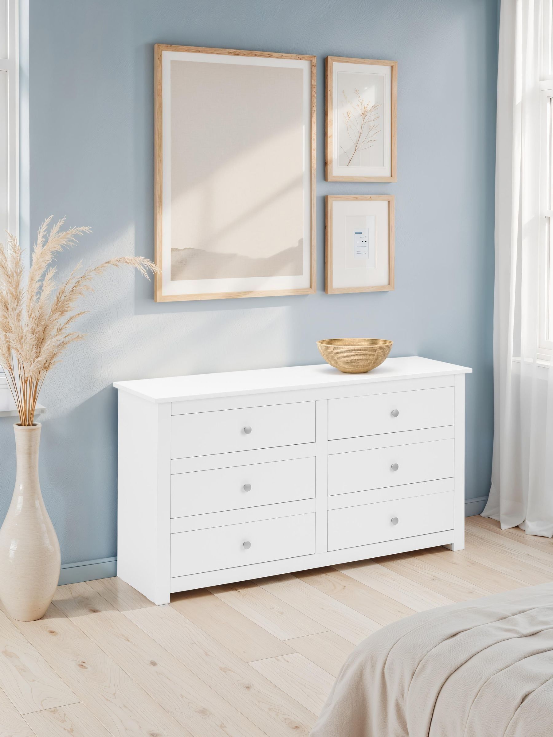 Julian Bowen Unisex White Radley Drawer Wide Chest In Size 6 - Image 5