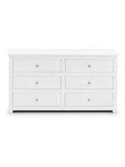 Julian Bowen Surf White Radley 6 Drawer Chest - Image 4 of 8