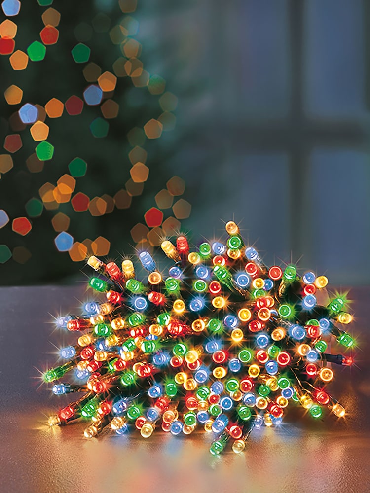 Premier Decorations Ltd Rainbow 1000 LED Super Bright Timer Christmas Line Lights 80M - Image 1 of 4