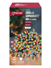 Premier Decorations Ltd Rainbow 1000 LED Super Bright Timer Christmas Line Lights 80M - Image 2 of 4