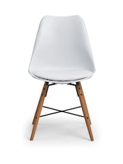 Julian Bowen White Set of 2 Kari Dining Chairs - Image 3 of 5