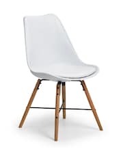 Julian Bowen White Set of 2 Kari Dining Chairs - Image 4 of 5