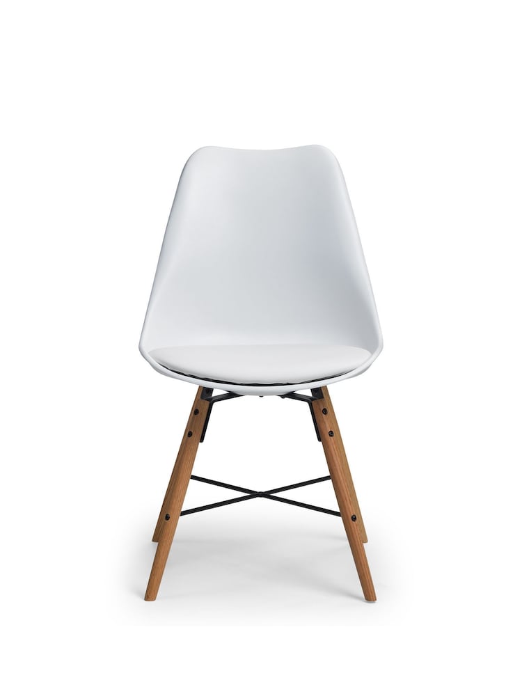 Julian Bowen White Set of 2 Kari Dining Chairs - Image 4 of 4
