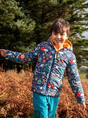 Frugi Blue Reversible Toasty Trail Jacket - Image 1 of 5