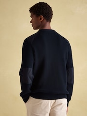 Joules Hatfield Navy Jumper with Woven Patch Detailing - Image 2 of 8
