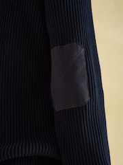 Joules Hatfield Navy Jumper with Woven Patch Detailing - Image 6 of 8