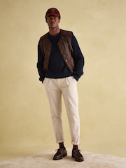 Joules Hatfield Navy Jumper with Woven Patch Detailing - Image 7 of 8