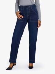 NYDJ Blue Kasey Stovepipe Jeans With Utility Pockets - Image 3 of 5
