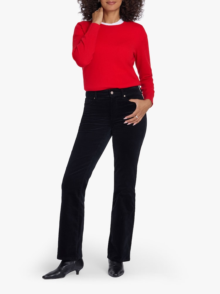 NYDJ Black Brooklyn Bootcut In Fine Wale Stretch Corduroy Trousers - Image 1 of 5