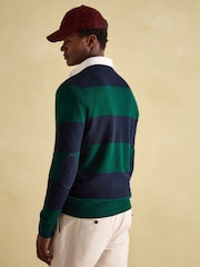 Joules Seymour Green/Navy Knitted Rugby Shirt - Image 2 of 7