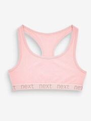 Pink/Grey Sparkle Racer Back Crop Tops 3 Pack (5-16yrs) - Image 1 of 8