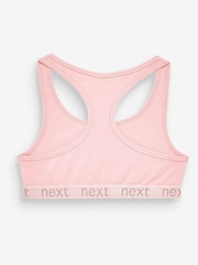Pink/Grey Sparkle Racer Back Crop Tops 3 Pack (5-16yrs) - Image 2 of 8